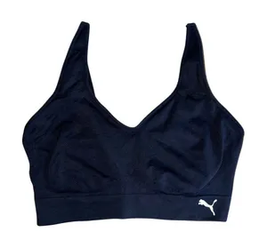 Puma Womens' Black Sports Bra Athletic wear Size Large thumbnail 1