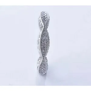 Women's‎ Gold-Plated-925 Eternity Simulated Diamond Engagement Band Ring … thumbnail 5