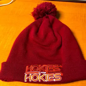 Virginia Tech Hokies Beanie Hat Red thumbnail 1