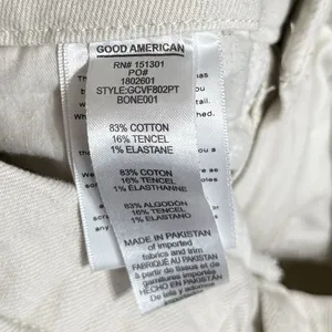 GOOD AMERICAN Classic Bone Straight Cotton High Rise Jeans Pants thumbnail 8