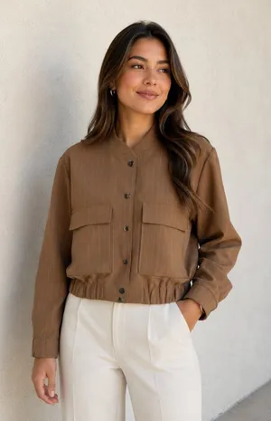 Express Tan NWT Blazer Suit Jacket - Size S thumbnail 1
