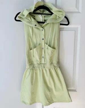 Anthropologie Daily Practice Leaflet Hooded Twofer Mini Dress, Size XS thumbnail 7