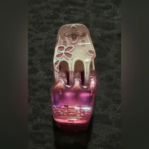 Set of Six Pink and Clear Hair Claw Clips Set thumbnail 4