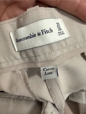 Abercrombie Curve Love Sloane low Rise Tailored Wide Leg Pant Black Size 35L thumbnail 8