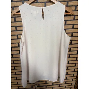 Loft‎ Tan Polka Dot Tank Top Size Large thumbnail 2