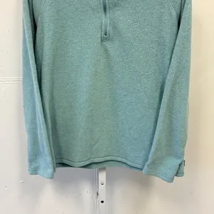 Eddie Bauer‎ Women's Quarter Zip Fleece Pullover Aqua Blue Medium Raglan Sleeve thumbnail 4