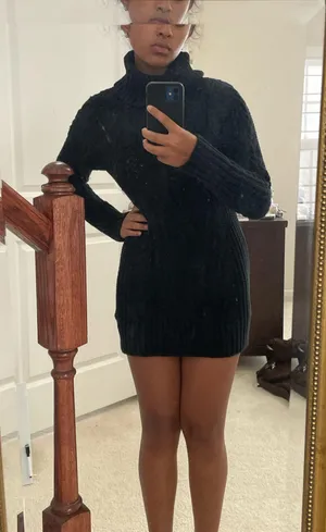 Gap Black Long Sleeve Sweater Dress thumbnail 1