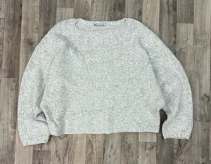 Abercrombie and fitch grey marled knit batwing sweater thumbnail 1