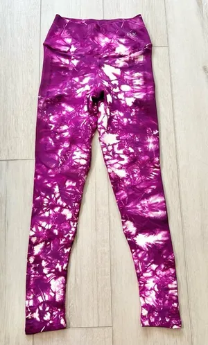 NUX Magenta Tie Dye High Waisted Leggings Size Small thumbnail 1