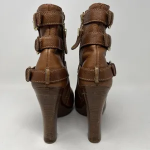 Juicy Couture Serena Boots Women's Size 9.5 Buckle Platform‎ Ankle Brown Booties thumbnail 8