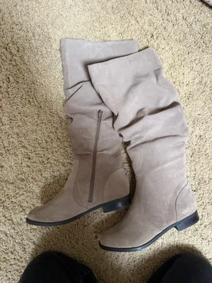 Steve Madden beige suede boots thumbnail 2