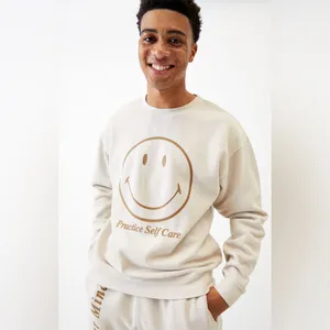 PacSun Cream Smiley Crewneck Sweater thumbnail 3
