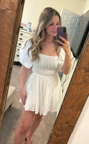 Hello Molly Dress Mini White thumbnail 1