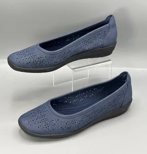 Easy Spirit Alessia 3 Ballet Flats Womens 8M Blue Work Travel Slip On Shoes thumbnail 1