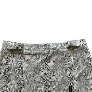 Hem & Thread Mini Skirt NWT Faux Snake SZ LG Lined Accent Side Zipper & Buckles thumbnail 5