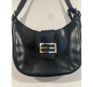 Women’s Black Faux Leather Small Hobo Bag thumbnail 4