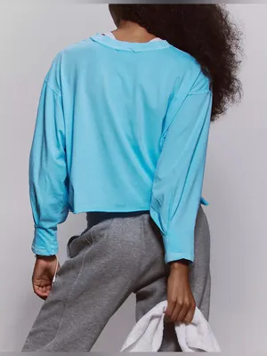 NWOT Free People FP Movement Inspire Layer - bright blue - XL thumbnail 4