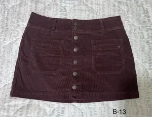 Free People We The Free Brown Corduroy Button Front Mini Skirt Size 27 thumbnail 1