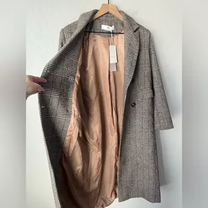 Commense valor plaid oversized overcoat NEW XS Brown thumbnail 8