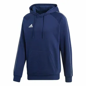 M Adidas Navy Fleece Hoodie Pullover With White Accents Athletic Athleisure thumbnail 1