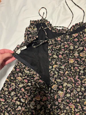 Mango black floral mini dress  thumbnail 4