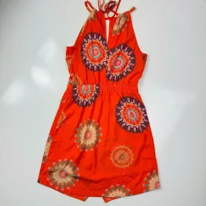 Orange Halter Casual Dress Size‎ Small thumbnail 3