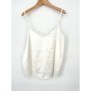 Zeagoo Cami Top Womens M Pink White Lace Trim Satin Lightweight 2‎ Pack Layering thumbnail 6