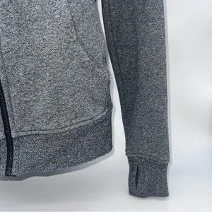 lululemon athletica Dk Gray Full Zip SCUBA Hoodie Jacket Front Pockets-Size 4 thumbnail 4