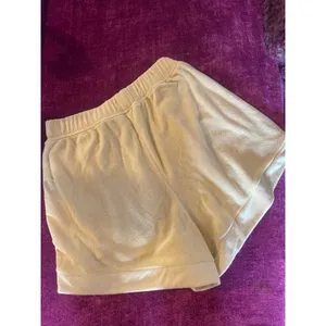 Revolve WE WORE WHAT Danielle Bernstein Terry Loungewear Shorts XS Butter Yellow thumbnail 3