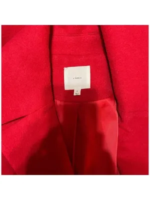 A Loves A Women's Red Wool Belted Coat Size Small thumbnail 6