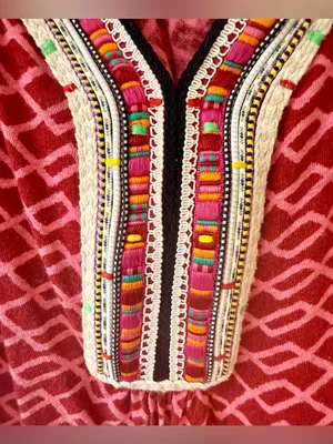 Anthropologie Akemi + Kin Vela Embroidered Linen Blend Tank Top Size Small thumbnail 7