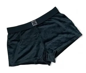 Juicy Couture Y2K Velour Sleep Shorts Womens Small Black Rhinestone Logo Lounge thumbnail 1