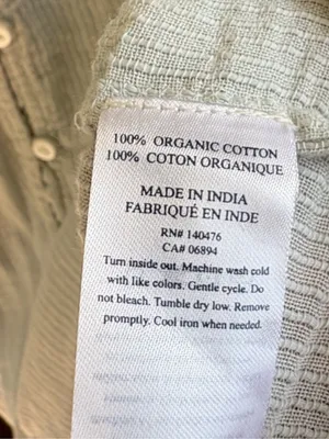 Faherty Willa Organic Cotton Top Ice Blue Size Large thumbnail 12