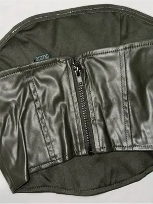 wild fable Olive Green Leather Tube Top thumbnail 2