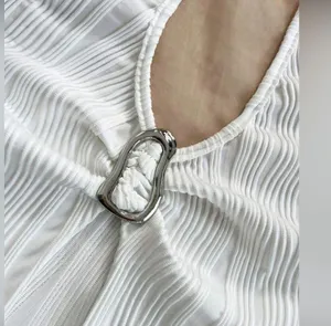 Elegant White Halter Top thumbnail 3