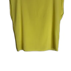 Alice + Olivia Blouse Womens Medium Yellow Sleeveless Sheer Boat Neck Top thumbnail 3