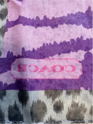 Coach Poppy Zebra Square Scarf 21”x21” Y2K thumbnail 4