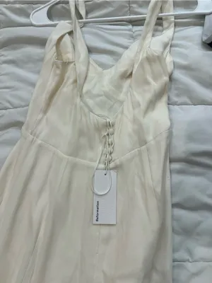 Reformation Lecce Wedding Dress in Ivory NWT imperfection thumbnail 5