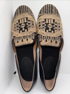 LATIGO For Anthropologie ‘Alba’ Embroidered d’Orsay Loafer Flats Women’s 8 Boho thumbnail 7