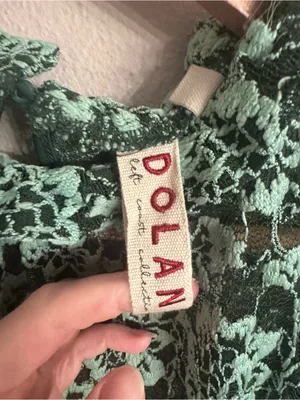 ANTHRO | DOLAN Sheer Lace Mockneck Blue Size M thumbnail 4