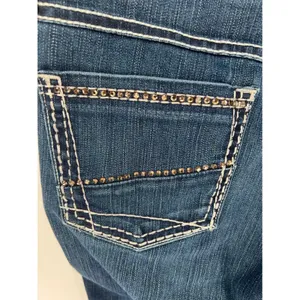 BKE Harper Bootcut Jeans Womens 33L Dark Wash Rhinestone Embellished Mid‎ Rise thumbnail 11