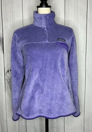 Patagonia Women's Re-Tool Snap-T Fleece Pullover Purple Polartec Size M thumbnail 1