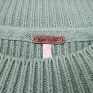 Free People Sweater Women's XS Easy Street Sage Green Ribbed Mock Neck Excellent thumbnail 2