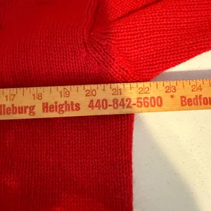 Shetland Wool Floral Embroidered Red Cardigan Sweater‎ S Grandmacore Retro VTG thumbnail 8