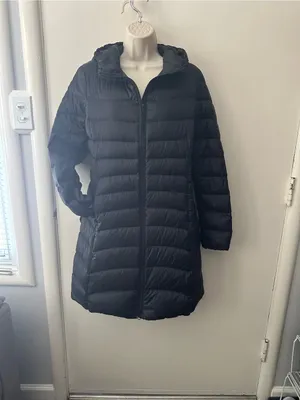 Uniqlo Black Long Quilted Puffer Coat thumbnail 2