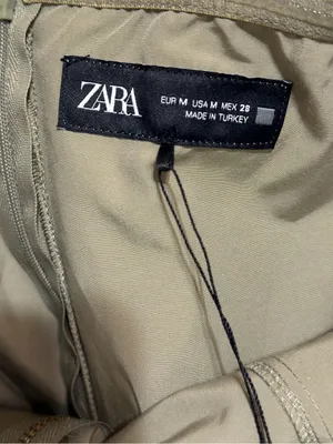 Zara NWT Strapless Zippered Jumpsuit| Size Medium| Light Khaki thumbnail 5