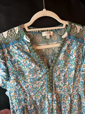 Umgee Floral Ruffle Sleeve Boho Mini Dress thumbnail 7