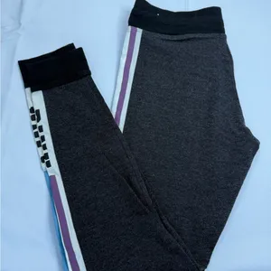Victoria's Secret Black and Pink Track Pants with Stripe Design thumbnail 2