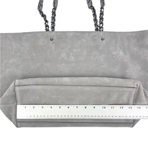 Rebecca Minkoff Chain-Trim Grey Suede‎ Large Tote Bag thumbnail 8