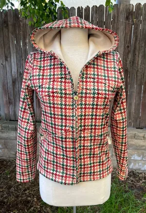 Vintage Burton Women's Houndstooth ski snowboard Jacket outdoor winter gorpcore thumbnail 1